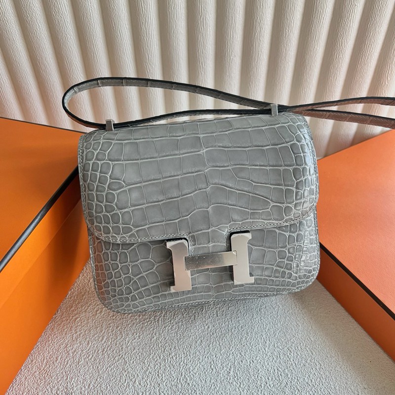 Hermes Mini Constance 19 Bag Shiny Alligator Crocodile 04
