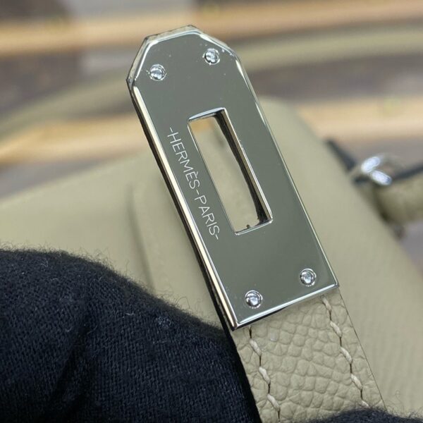Hermes Mini Kelly II Bag 19cm Original Calfskin Leather Silver 11