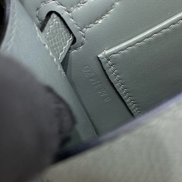 Hermes Mini Kelly II Bag 19cm Original Calfskin Leather Silver 12