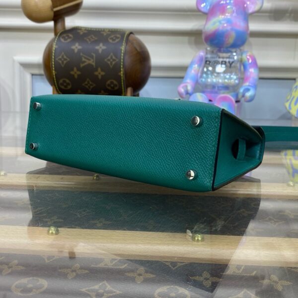 Hermes Mini Kelly II Bag 19cm Original Calfskin Leather Silver 14