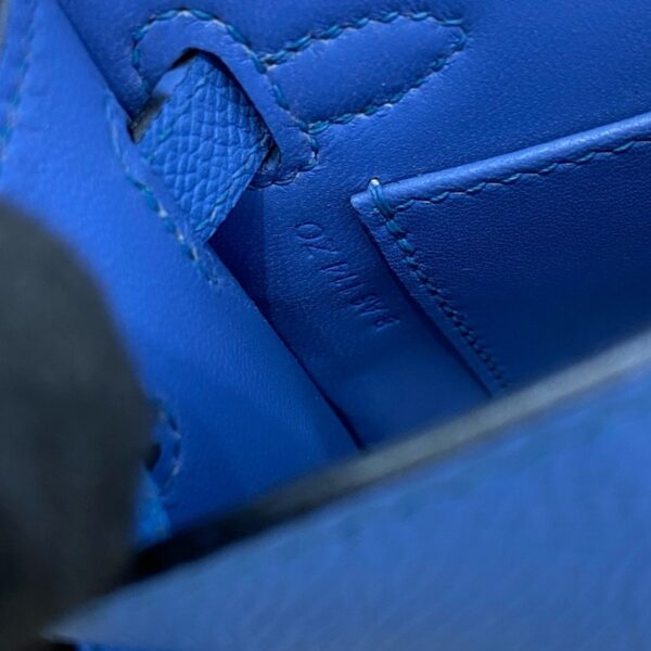 Hermes Mini Kelly II Bag 19cm Original Calfskin Leather Silver 15