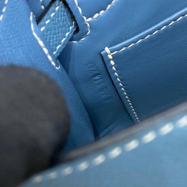 Hermes Mini Kelly II Bag 19cm Original Calfskin Leather Silver 16