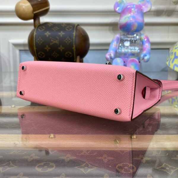 Hermes Mini Kelly II Bag 19cm Original Calfskin Leather Silver 18