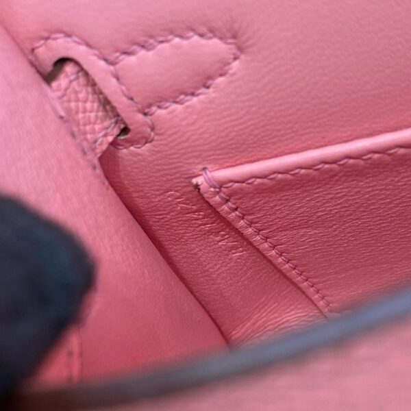 Hermes Mini Kelly II Bag 19cm Original Calfskin Leather Silver 18