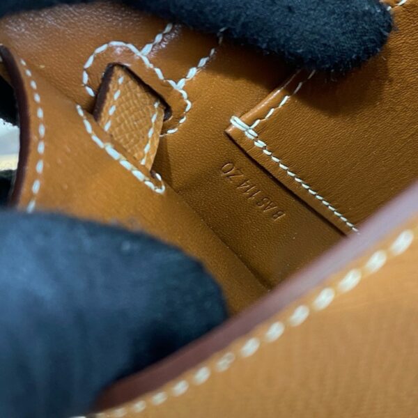 Hermes Mini Kelly II Bag 19cm Original Calfskin Leather Silver 19