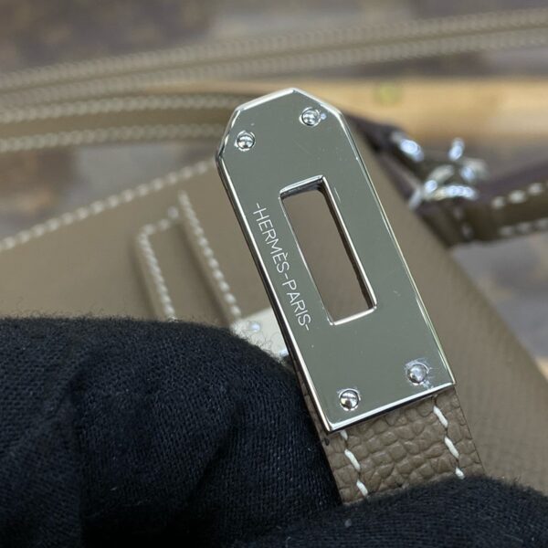 Hermes Mini Kelly II Bag 19cm Original Calfskin Leather Silver 20
