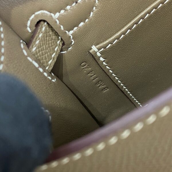 Hermes Mini Kelly II Bag 19cm Original Calfskin Leather Silver 20