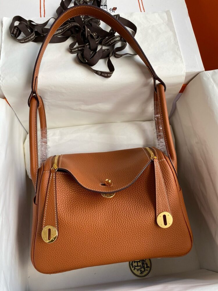 Hermes Lindy 26cm Bag Original Taurillon Clemence Leather