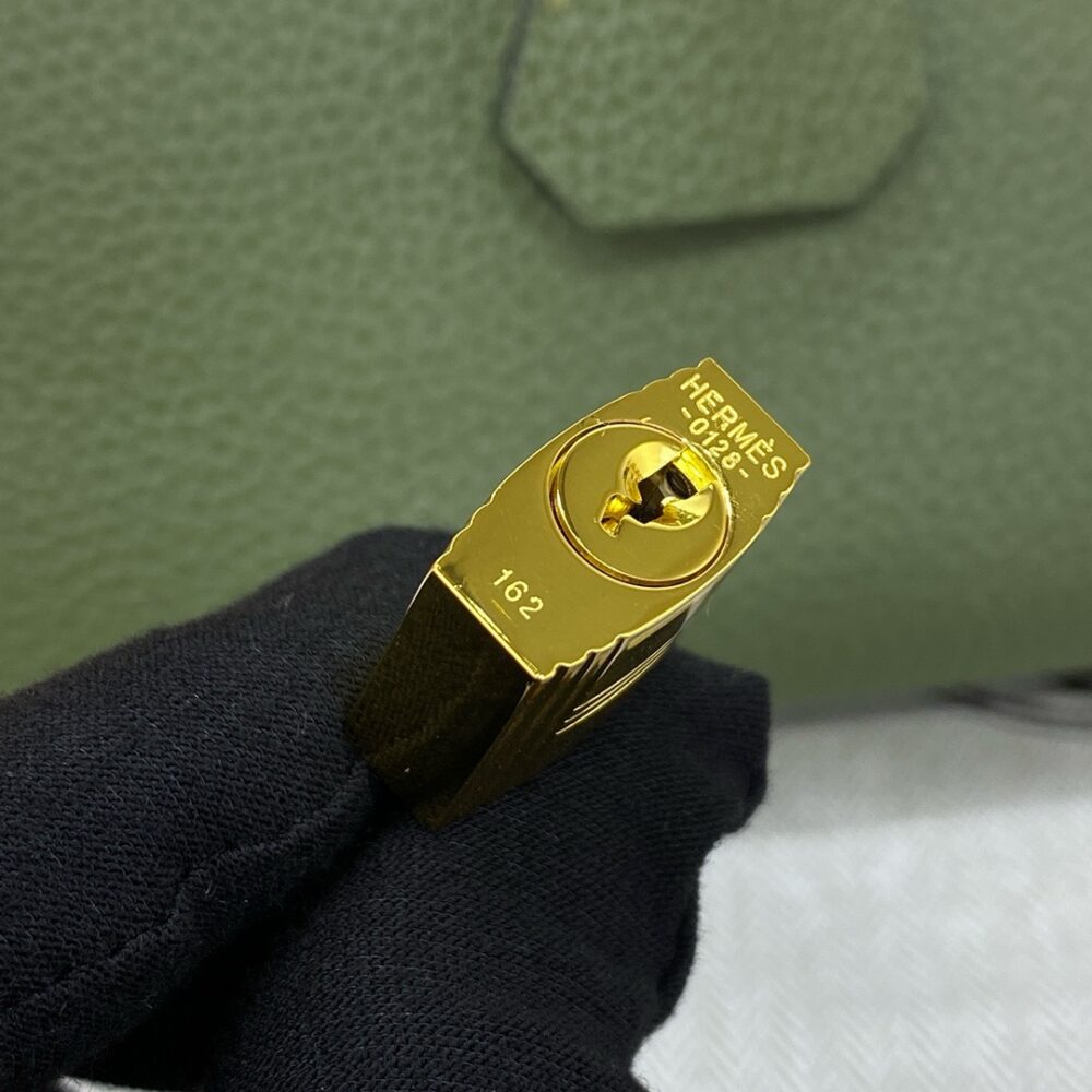 Hermes Birkin 25cm Bag Togo Leather Gold Green