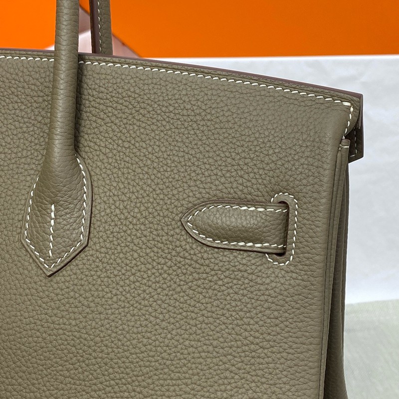 Hermes Birkin 25cm Bag Togo Leather Gold Grey