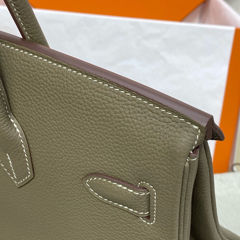 Hermes Birkin 25cm Bag Togo Leather Gold Grey