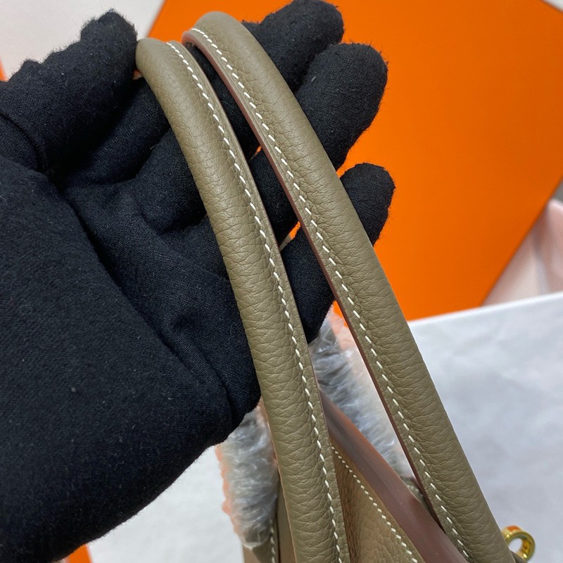 Hermes Birkin 25cm Bag Togo Leather Gold Grey