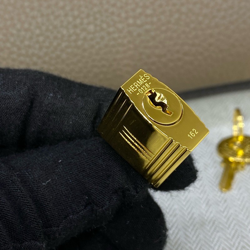 Hermes Birkin 25cm Bag Togo Leather Gold Grey