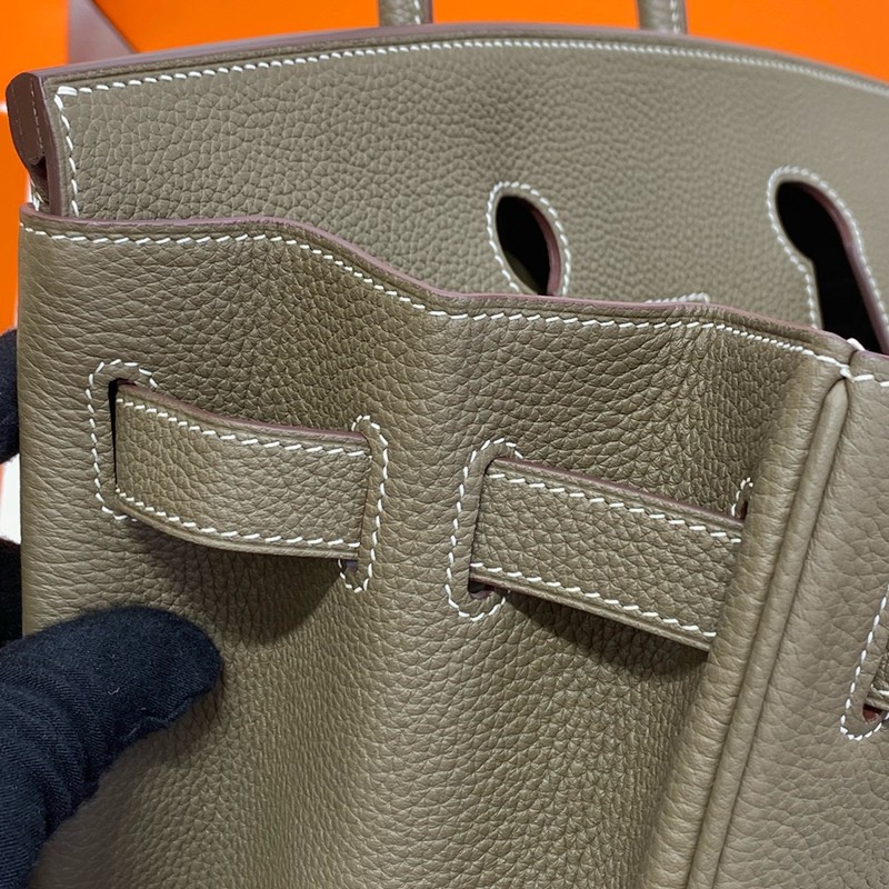 Hermes Birkin 25cm Bag Togo Leather Gold Grey