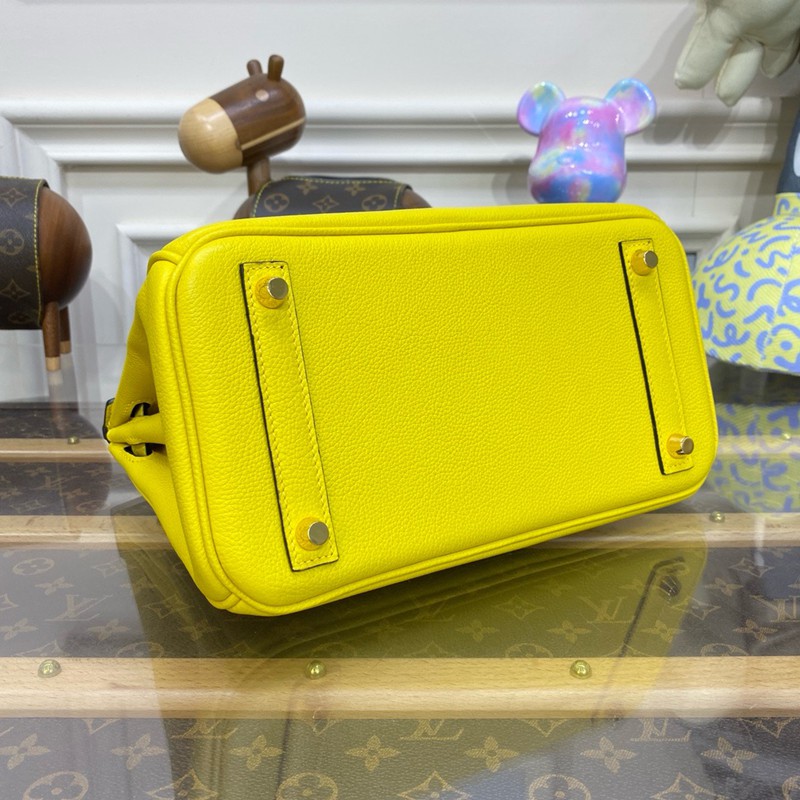 Hermes Birkin 25cm Bag Togo Leather Gold Yellow