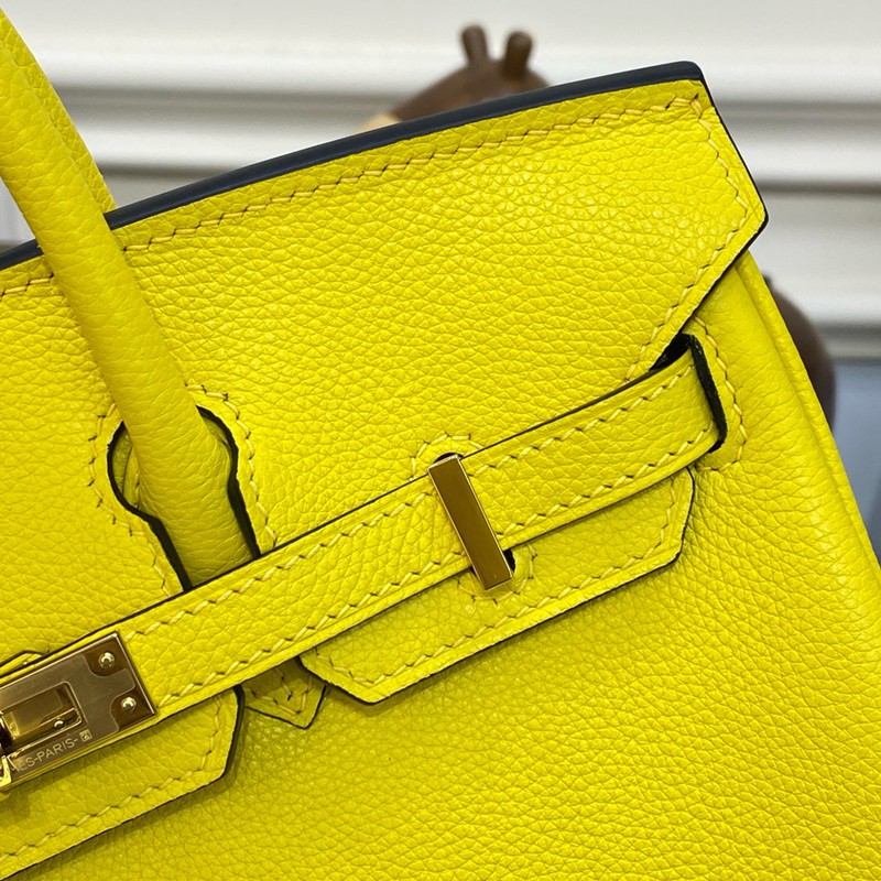 Hermes Birkin 25cm Bag Togo Leather Gold Yellow