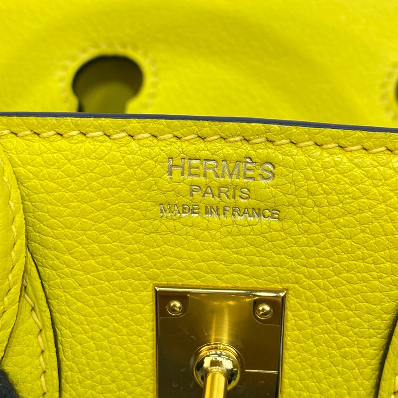 Hermes Birkin 25cm Bag Togo Leather Gold Yellow