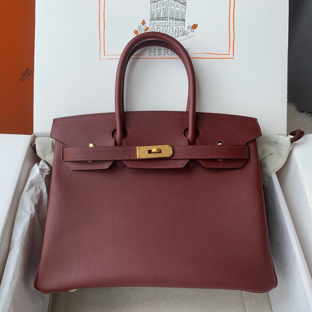 Hermes Birkin 30cm Bag Original Epsom Leather Full Handmade 05