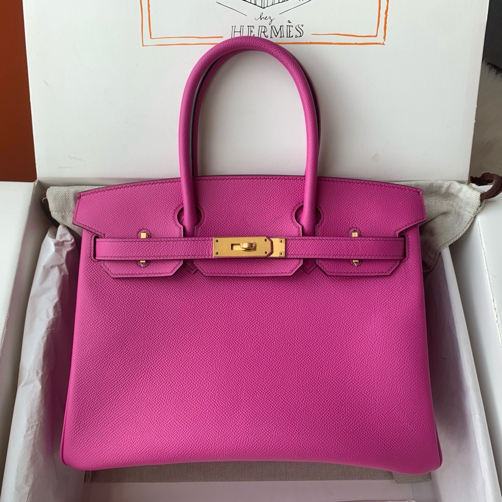 Hermes Birkin 30cm Bag Original Epsom Leather Full Handmade 11