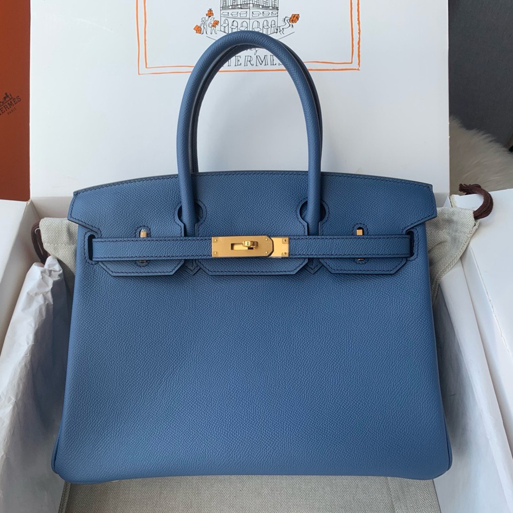 Hermes Birkin 30cm Bag Original Epsom Leather Full Handmade 22