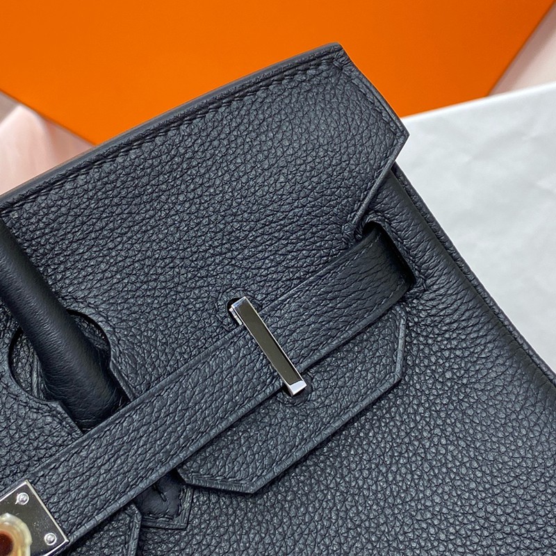 Hermes Birkin 30cm Bag Togo Leather Silver Hardware Black