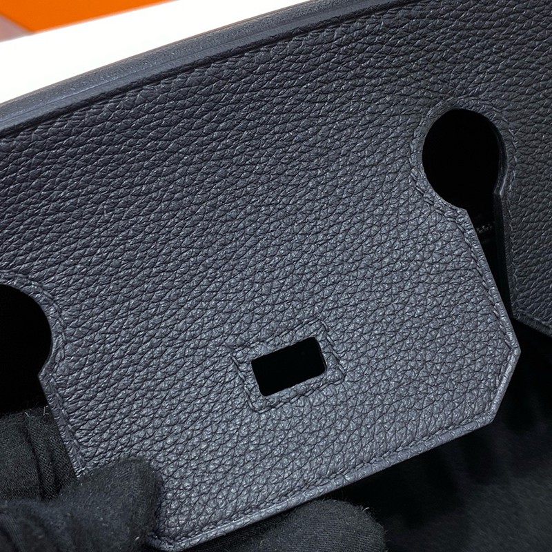 Hermes Birkin 30cm Bag Togo Leather Silver Hardware Black