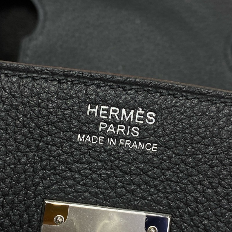 Hermes Birkin 30cm Bag Togo Leather Silver Hardware Black