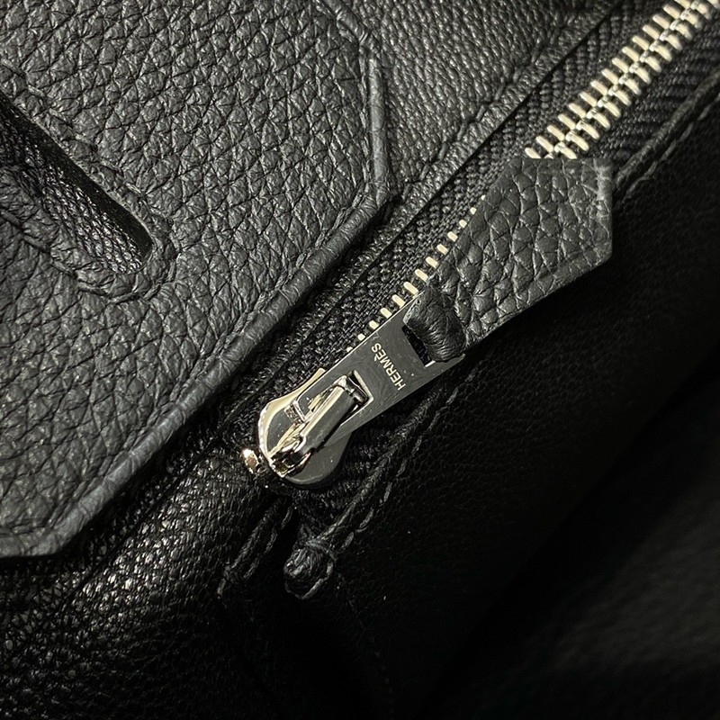 Hermes Birkin 30cm Bag Togo Leather Silver Hardware Black