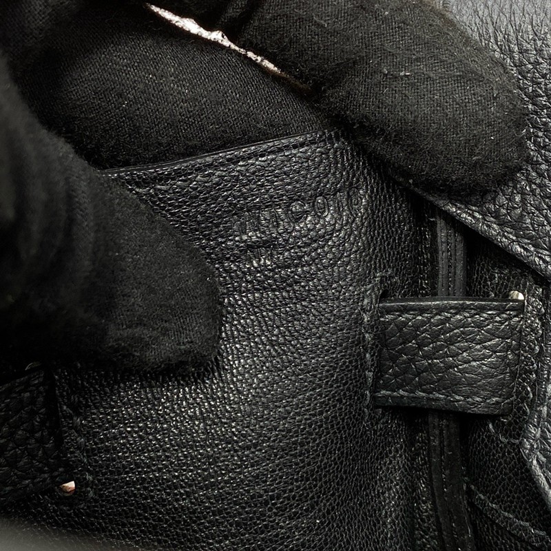 Hermes Birkin 30cm Bag Togo Leather Silver Hardware Black