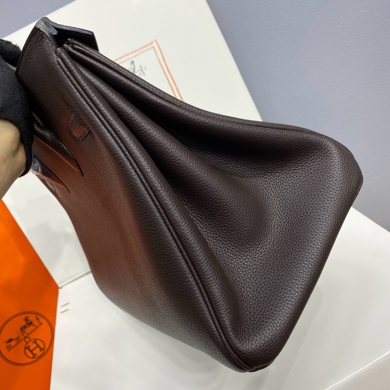 Hermes Birkin 30cm Bag Togo Leather Silver Black