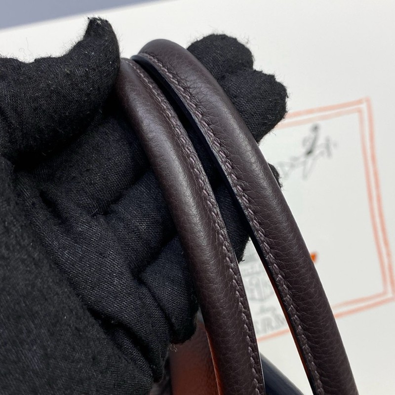 Hermes Birkin 30cm Bag Togo Leather Silver Black