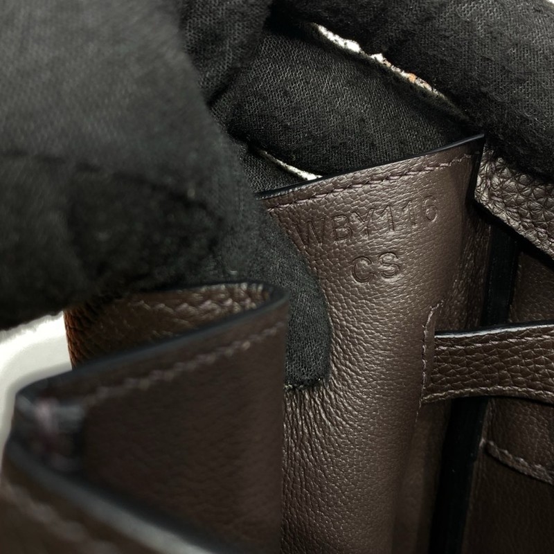 Hermes Birkin 30cm Bag Togo Leather Silver Black