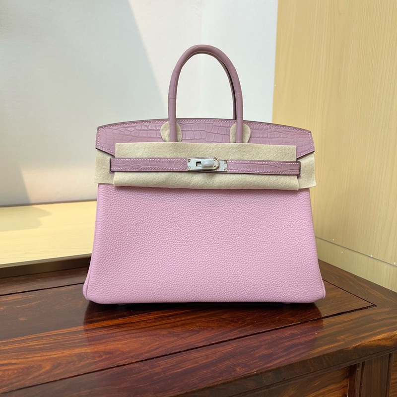 Hermes Birkin Touch Bag 25cm Togo and Niloticus Crocodile Leather 03