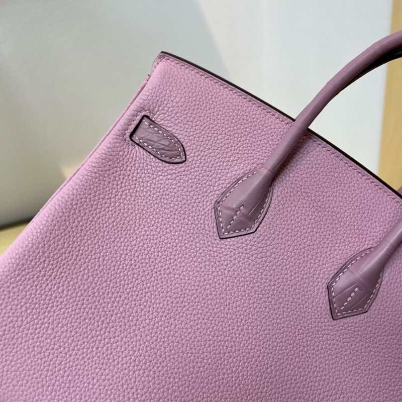 Hermes Birkin Touch Bag 25cm Togo and Niloticus Crocodile Leather