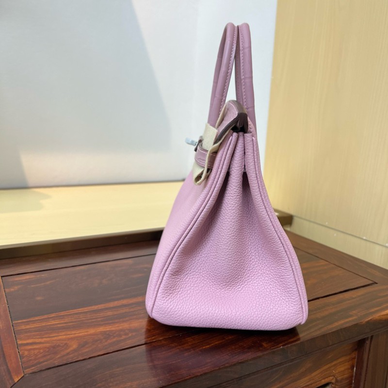 Hermes Birkin Touch Bag 25cm Togo and Niloticus Crocodile Leather