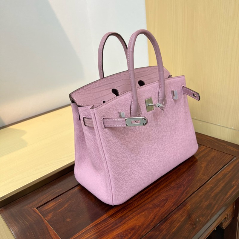 Hermes Birkin Touch Bag 25cm Togo and Niloticus Crocodile Leather