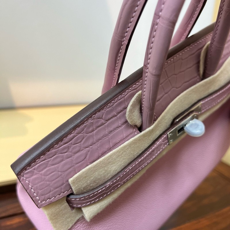 Hermes Birkin Touch Bag 25cm Togo and Niloticus Crocodile Leather