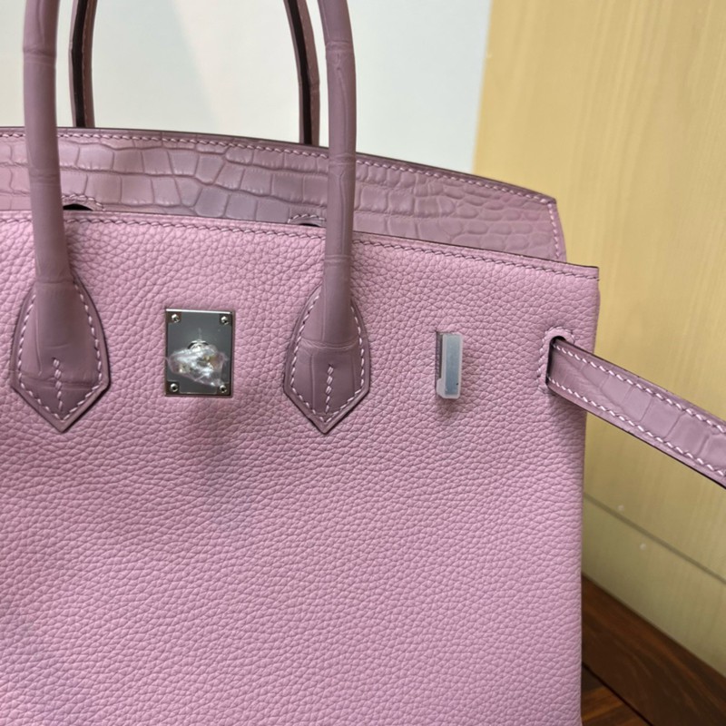 Hermes Birkin Touch Bag 25cm Togo and Niloticus Crocodile Leather