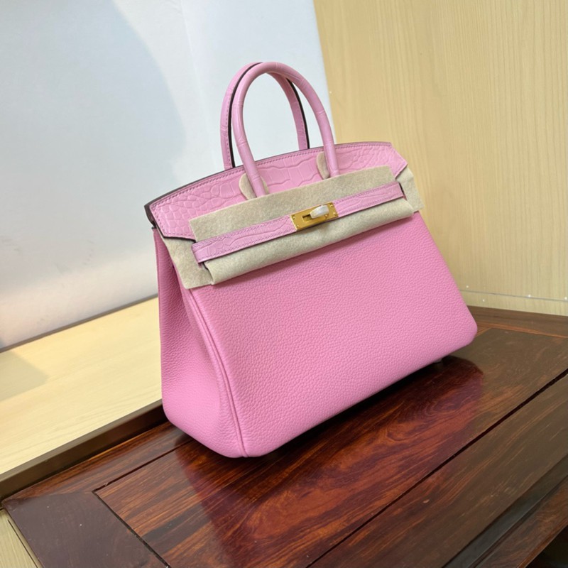 Hermes Birkin Touch Bag 25cm Togo and Niloticus Crocodile Leather