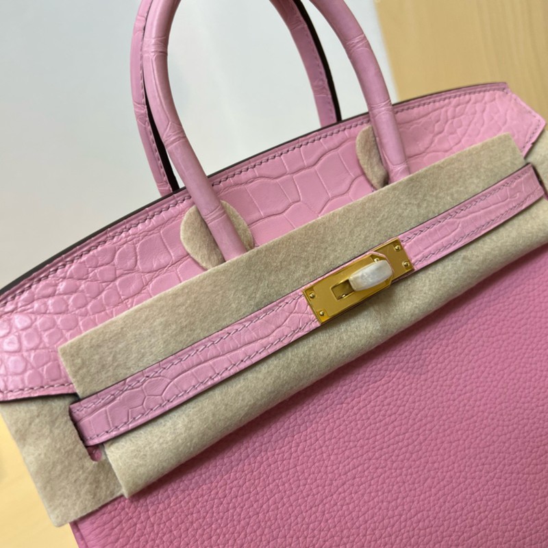 Hermes Birkin Touch Bag 25cm Togo and Niloticus Crocodile Leather