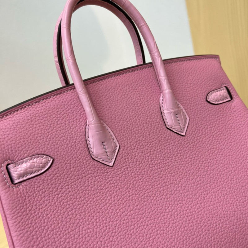 Hermes Birkin Touch Bag 25cm Togo and Niloticus Crocodile Leather