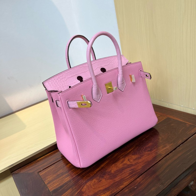 Hermes Birkin Touch Bag 25cm Togo and Niloticus Crocodile Leather