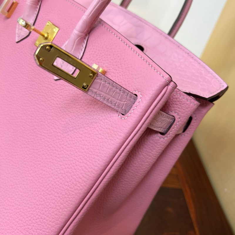 Hermes Birkin Touch Bag 25cm Togo and Niloticus Crocodile Leather