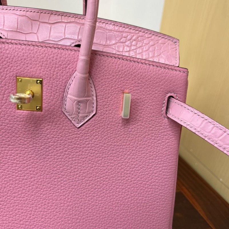 Hermes Birkin Touch Bag 25cm Togo and Niloticus Crocodile Leather