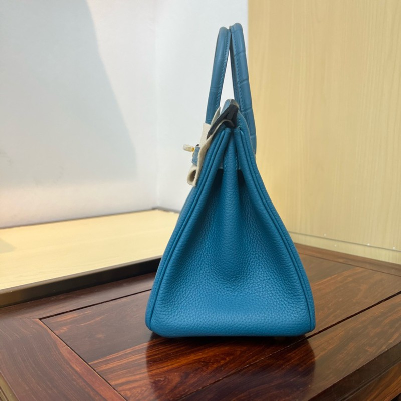 Hermes Birkin Touch Bag 25cm Togo and Niloticus Crocodile Leather