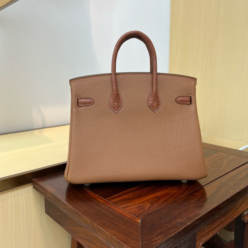 Hermes Birkin Touch Bag 25cm Togo and Niloticus Crocodile Leather