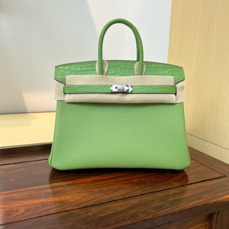 Hermes Birkin Touch Bag 25cm Togo and Niloticus Crocodile Leather