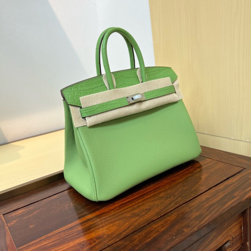 Hermes Birkin Touch Bag 25cm Togo and Niloticus Crocodile Leather