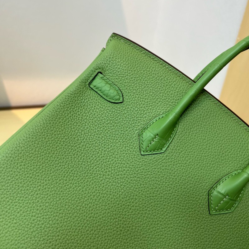 Hermes Birkin Touch Bag 25cm Togo and Niloticus Crocodile Leather