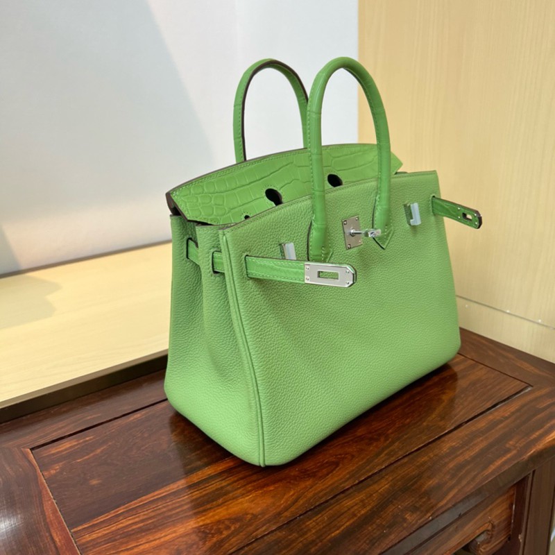 Hermes Birkin Touch Bag 25cm Togo and Niloticus Crocodile Leather